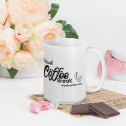 The Virtual Coffee break White glossy mug