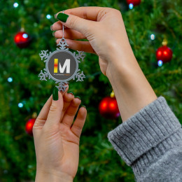 Myelopathy.org Myelopathy Matters Pewter Snowflake Ornament