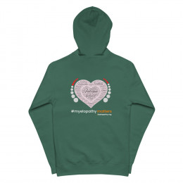 Myelopathy Heart Design by Esther Martin-Moore Unisex fleece zip up hoodie