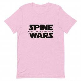 Spine Wars black text myelopathy matters Short-Sleeve Unisex T-Shirt