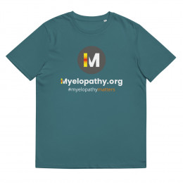 Myelopathy.org round logo design Unisex organic cotton t-shirt