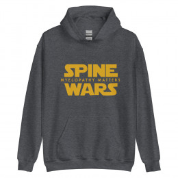 Spine Wars Myelopathy Matters in gold Unisex Hoodie