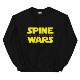 Spine Wars  yellow text  myelopathy.org  Unisex Sweatshirt