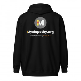 Myelopathy.org Front and Back Print Unisex heavy blend zip hoodie