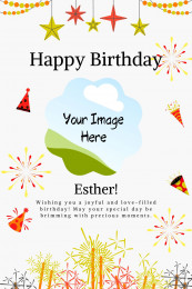 Personalised Celebrations Birthday Card With Photo & Name