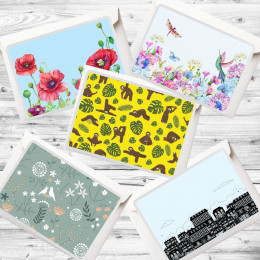 10 Card Pack With 5 Designs - Set 2
