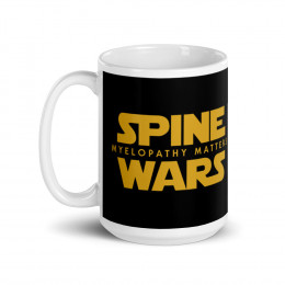Spine Wars black gold text myelopathy matters Mug