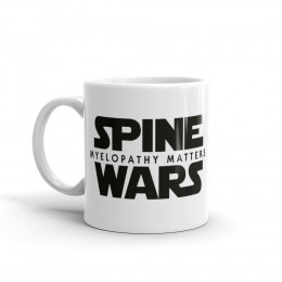 Spine Wars black text myelopathy matters Mug